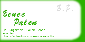 bence palen business card